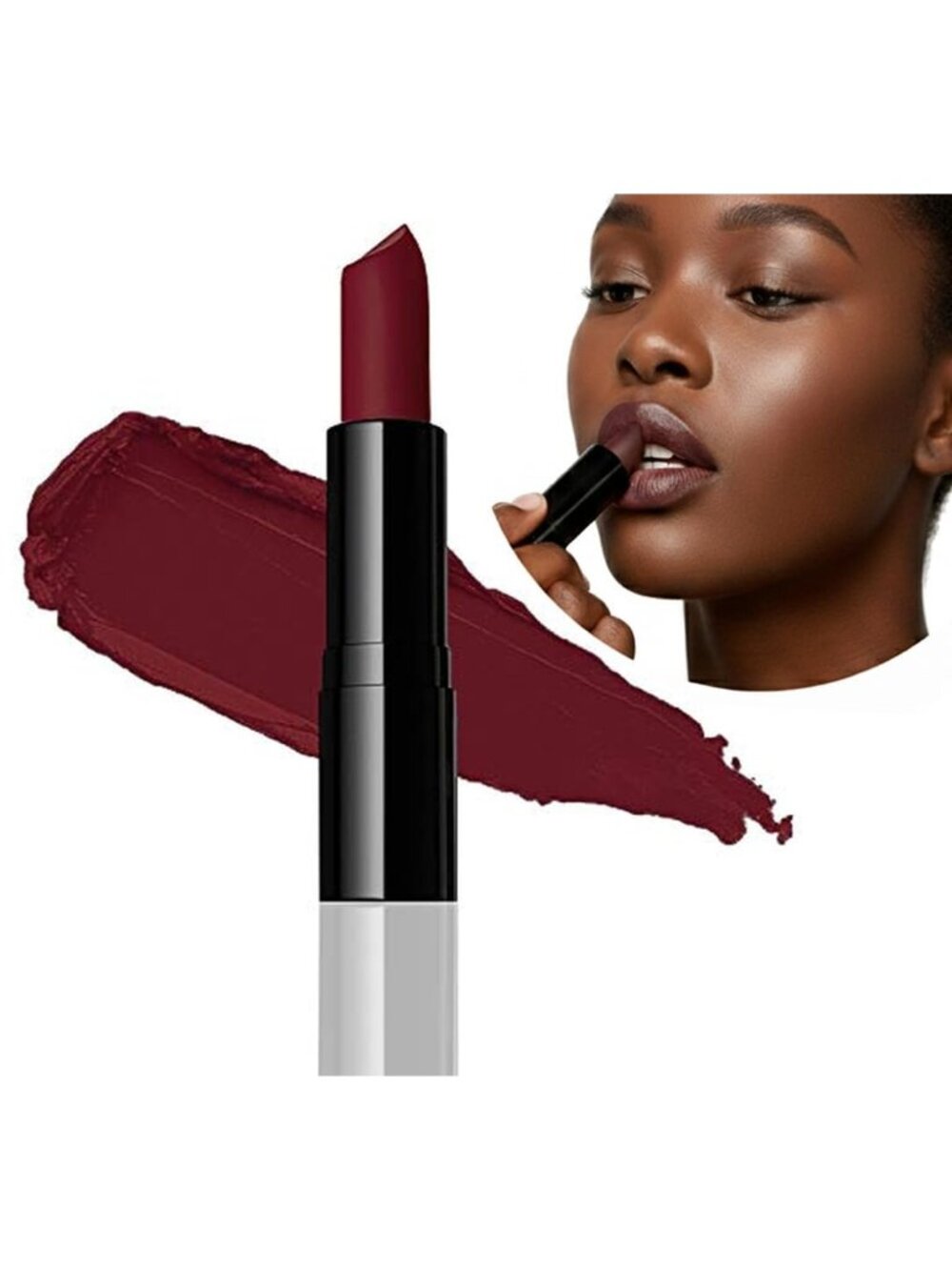 Women's Vintage Wine Luxury Deeper Skin Tones Demi Matte Moisturizing Lipstick